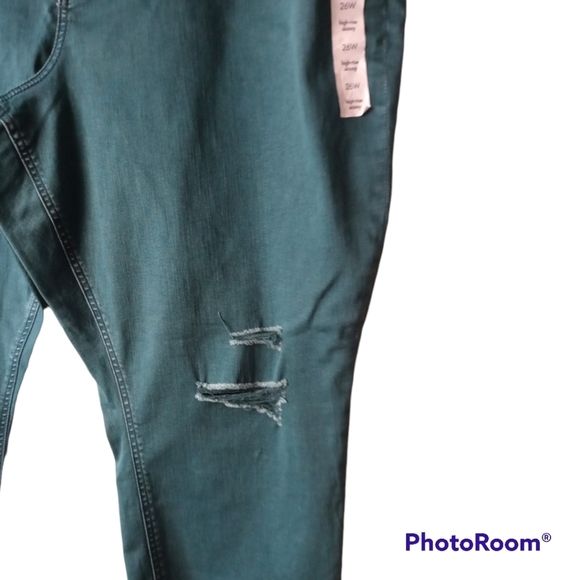 Ava & Viv High Rise Skinny Light Distressed Stretchy Jeans Size 26W - Picture 12 of 16